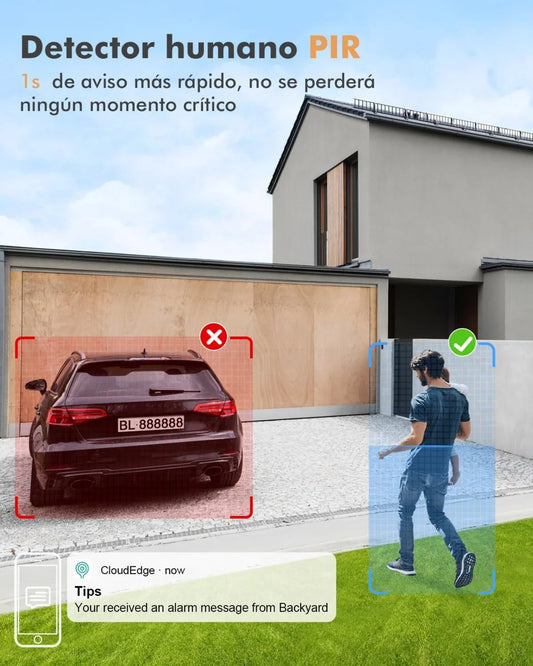 Cámara de Seguridad WiFi PTZ WhiteCam® | 360º Control con Celular